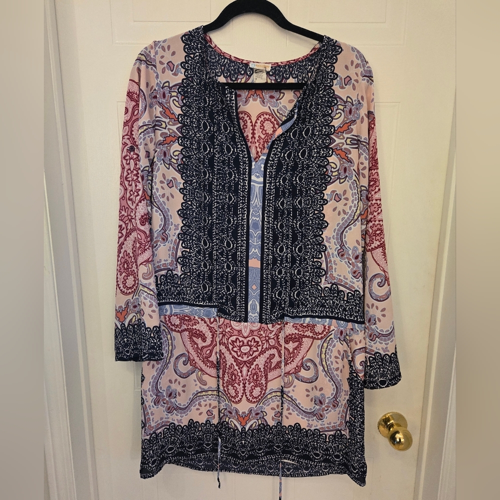 RUBBER DUCKY MEDIUM Bohemian Paisley Tunic Dress Top
